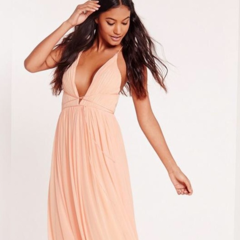 Lace up maxi dress
